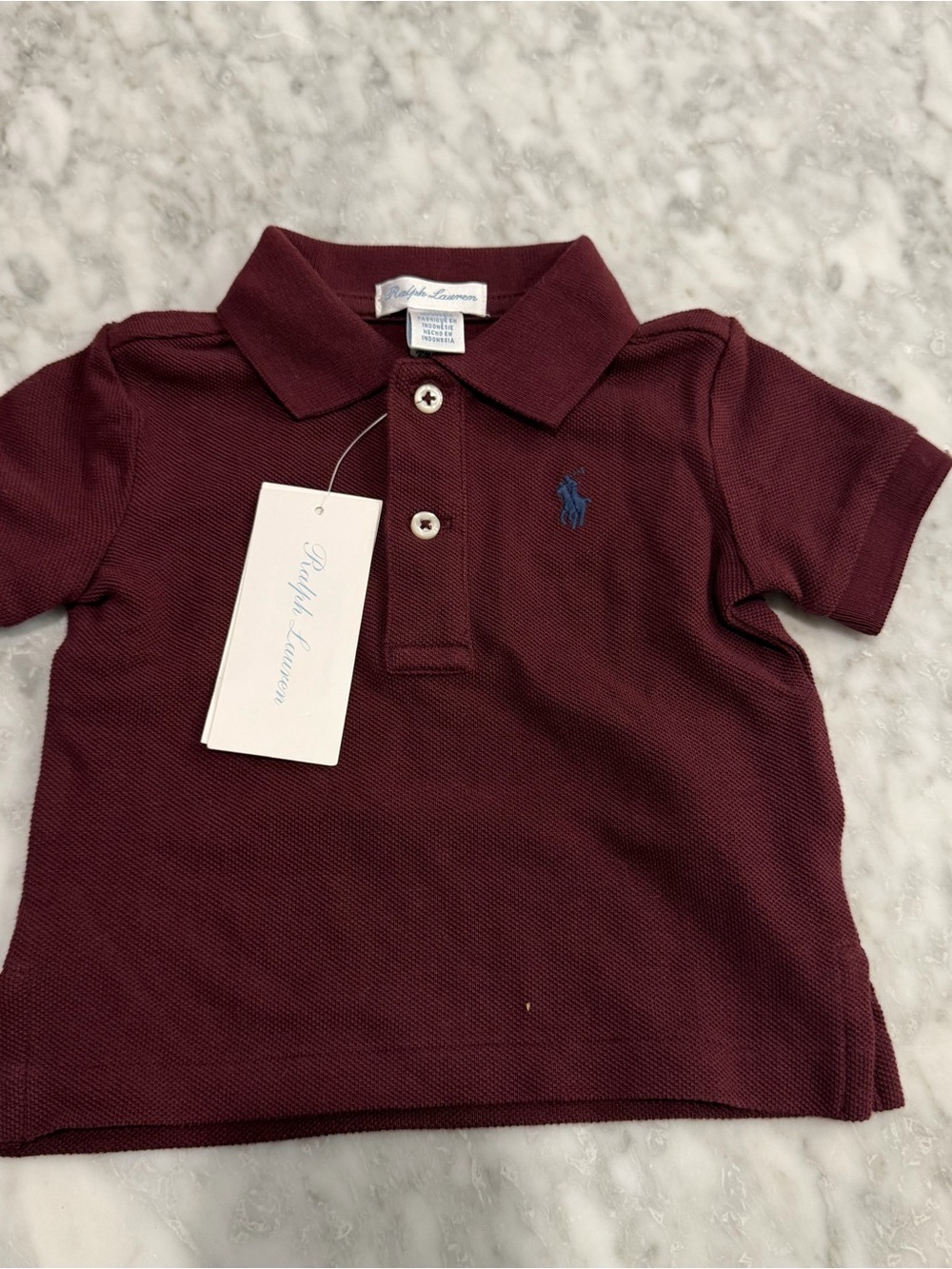 Ralph Lauren Boys Burgundy Polo Shirt NWT